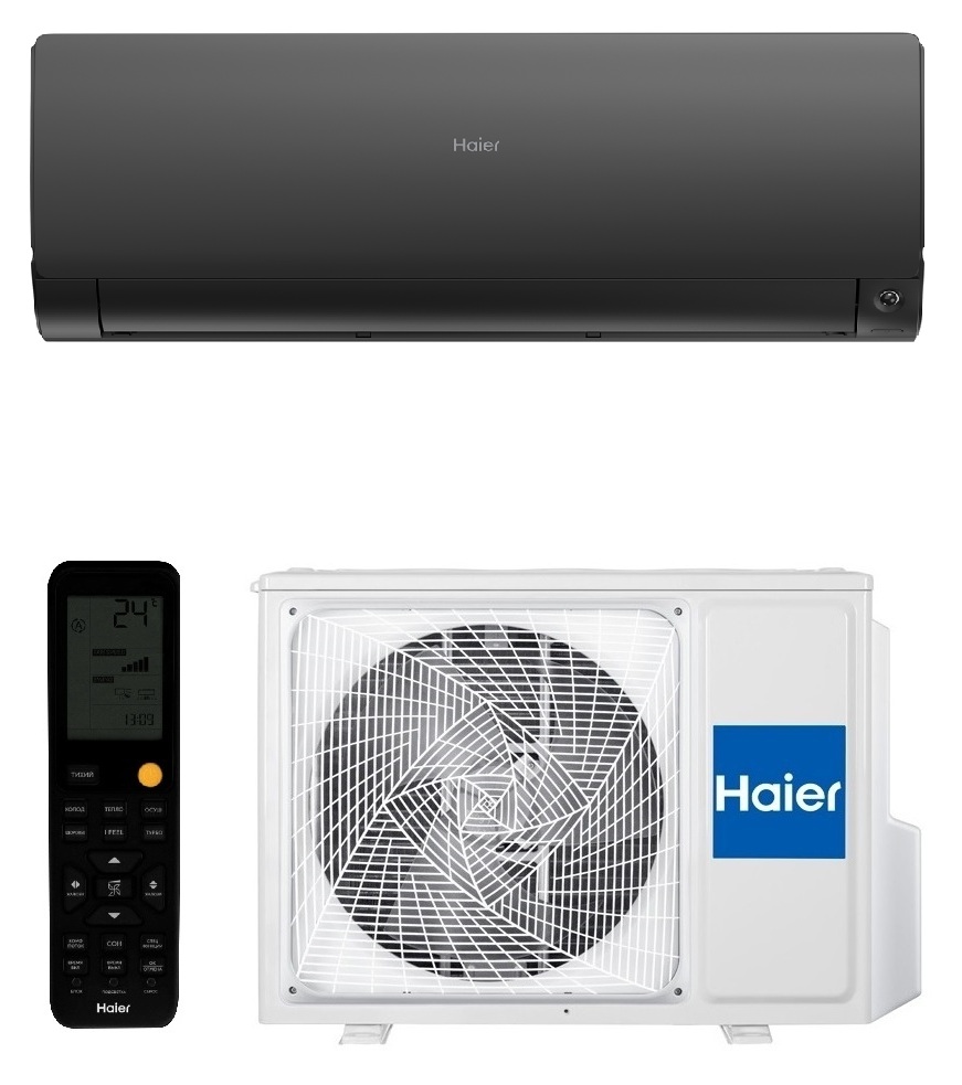 Кондиционер инверторный сплит-система Haier AS25S2SF3FA-B/1U25S2SM4FA серия FLEXIS SM цвет черный матовый