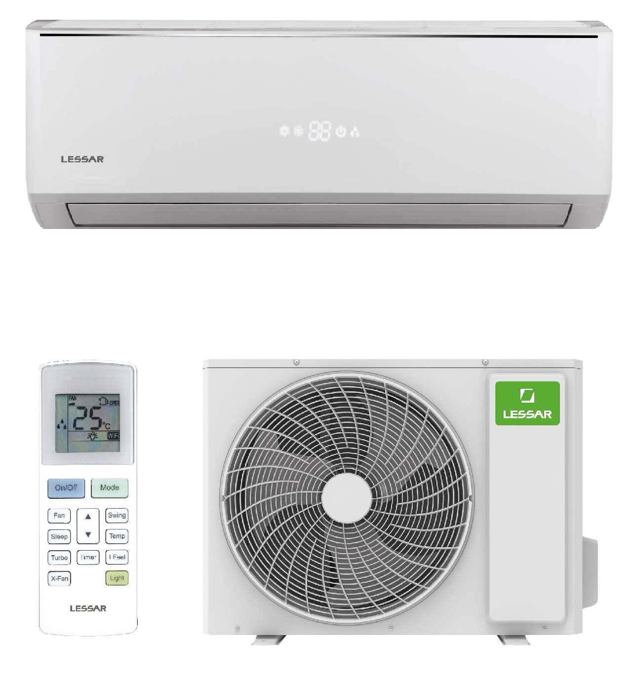 Кондиционер инверторный сплит-система Lessar LS-HE09KDE2/LU-HE09KDE2 серия Enigma